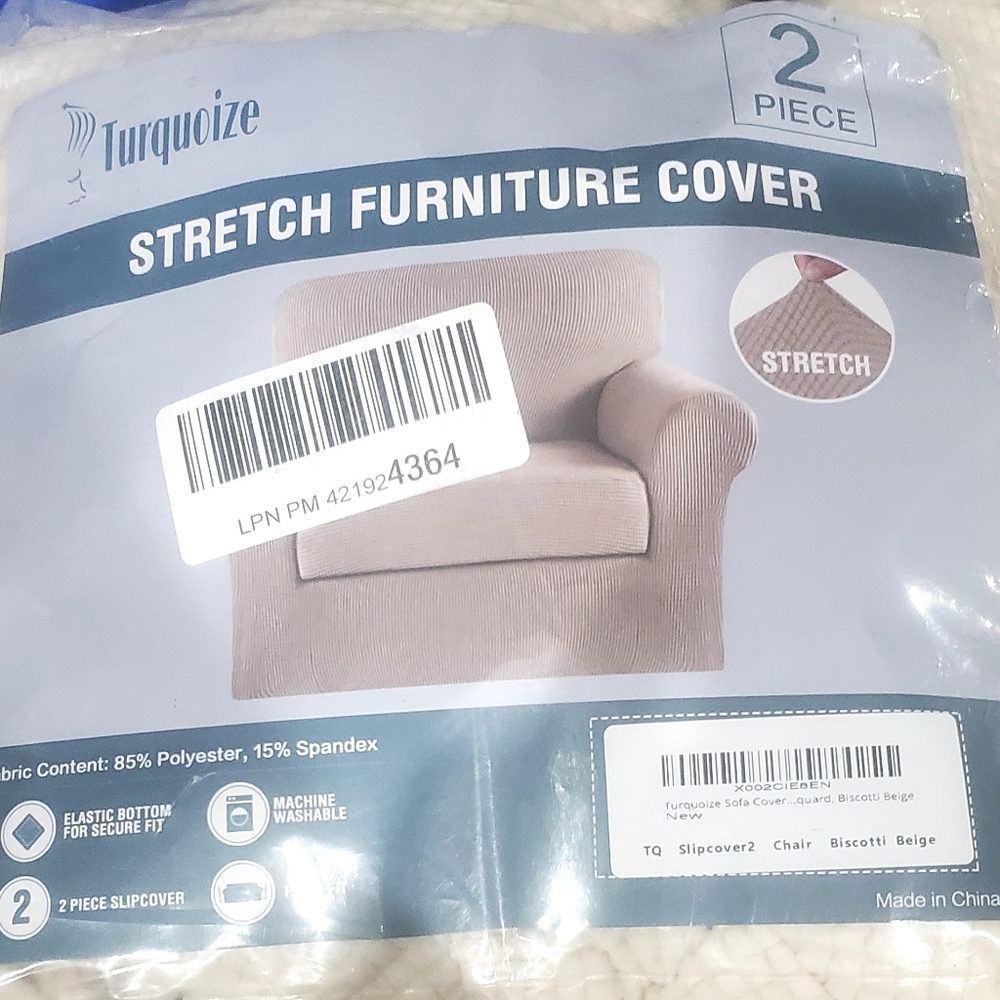 Turquoize 2 Piece Stretch Chair Covers Bundle Set of 2 Stretch Armrest Covers, B